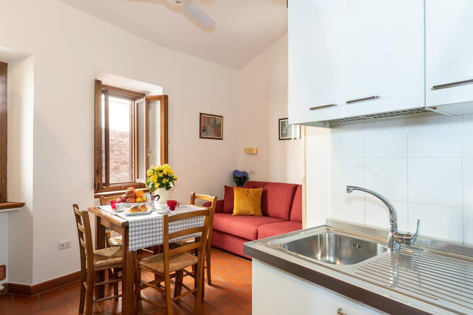 Living room, kitchen