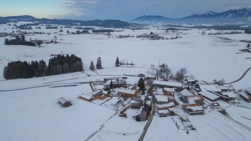 Natural landscape, Bird's eye view, Winter, Mountain view