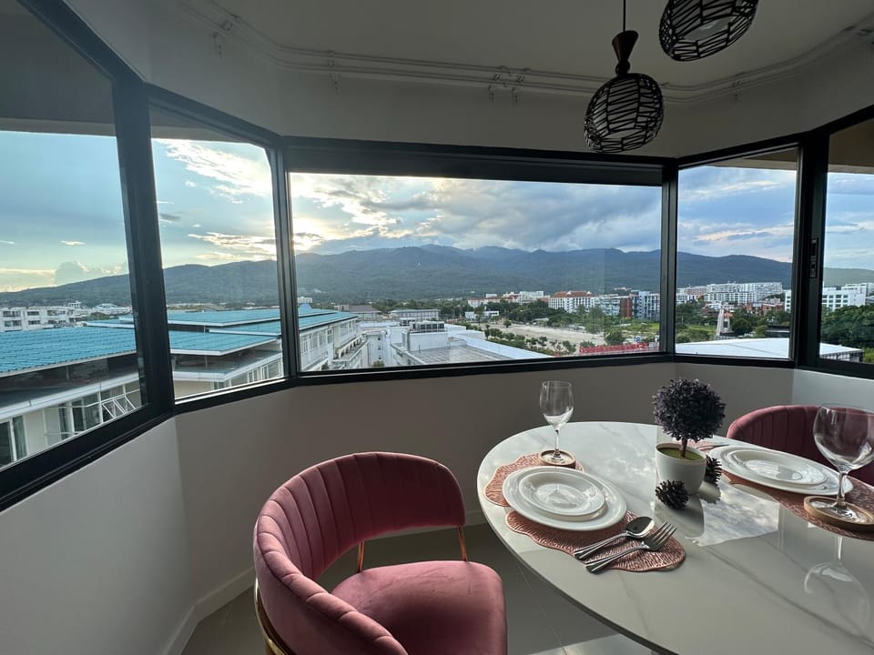 Mountain & City View Panorama at Nimman Apartment in Chiang Mai