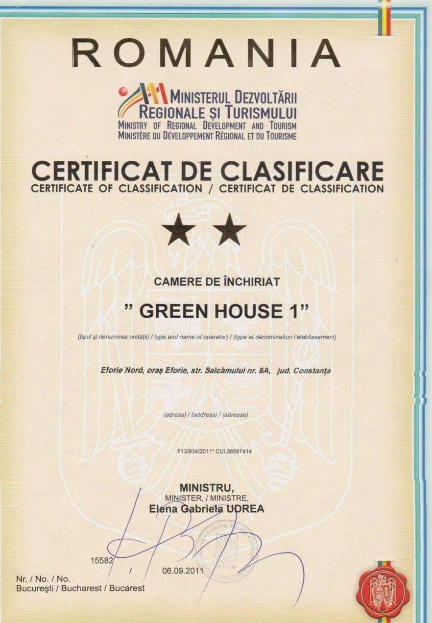 Green House 1 Bed and Breakfast in Eforie Nord