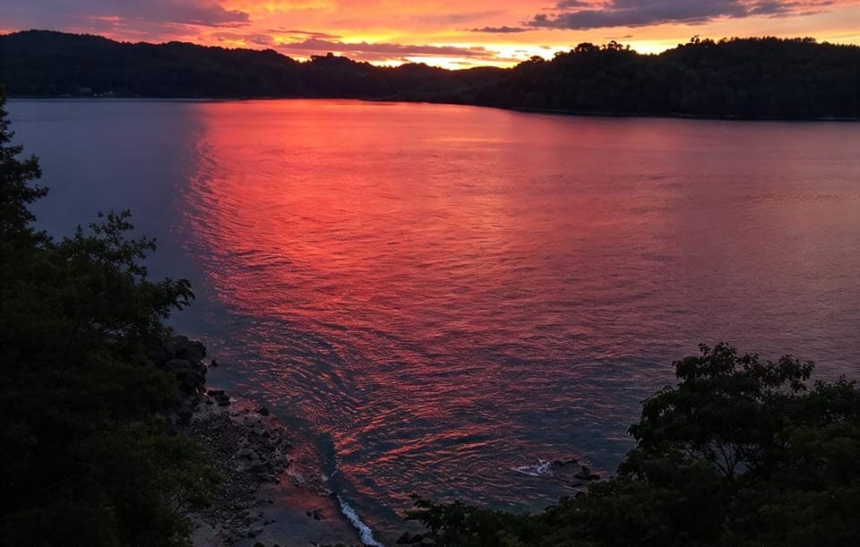 Natural landscape, Mountain view, Sea view, Sunset