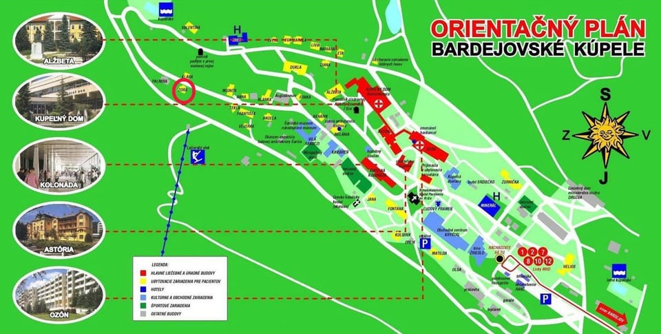 On site, Area and facilities