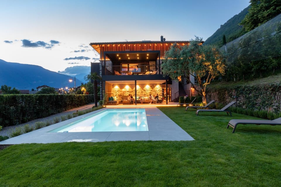Property building, Living room, Swimming pool