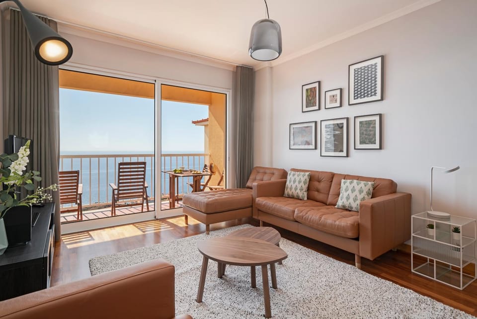 Living room, Seating area, Sea view