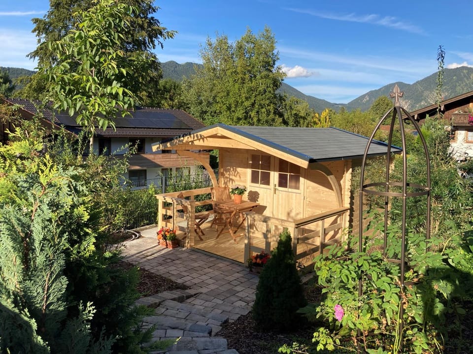 Day, Garden, Mountain view