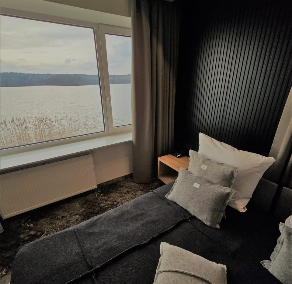 Bed, View (from property/room), Bedroom, Lake view, safe, trouser press