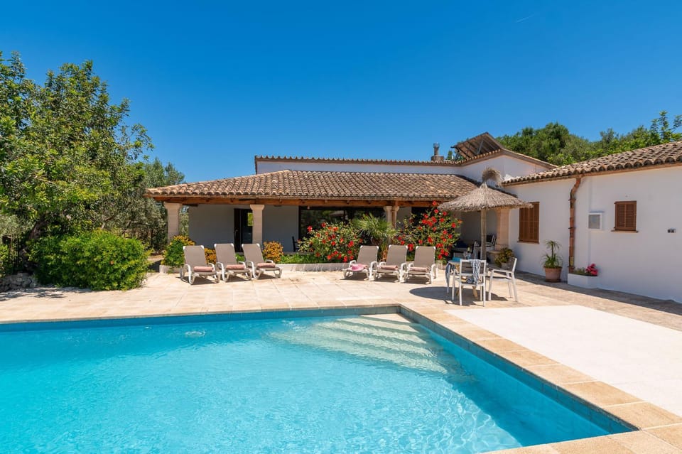 Property building, Patio, Day, Garden, Garden view, Pool view, Swimming pool, sunbed