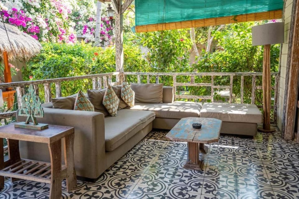 Living room, Seating area, Garden view