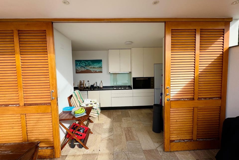 Kitchen or kitchenette, oven, stove