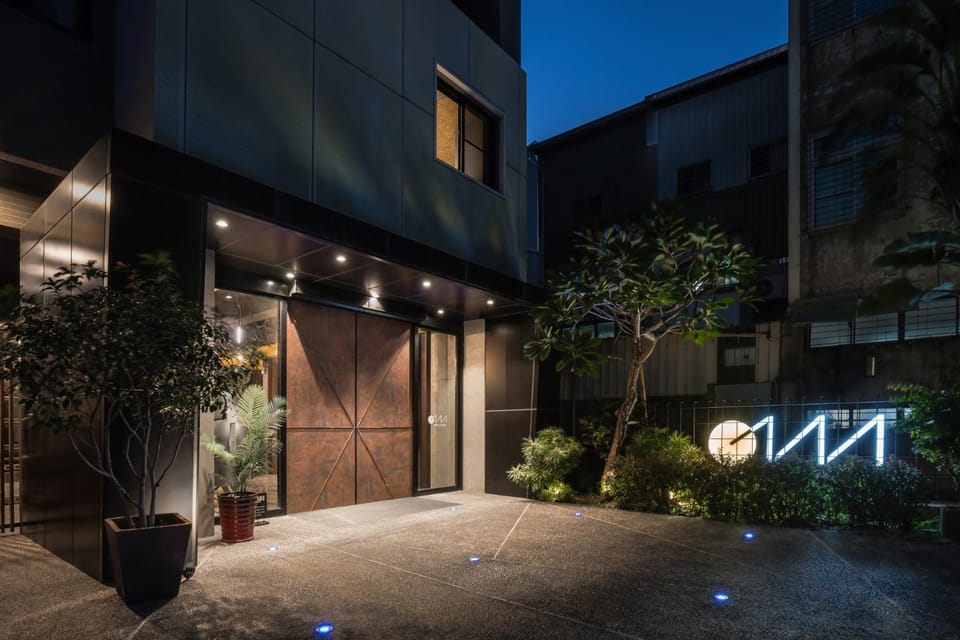 Property building, Night, Garden, Garden view