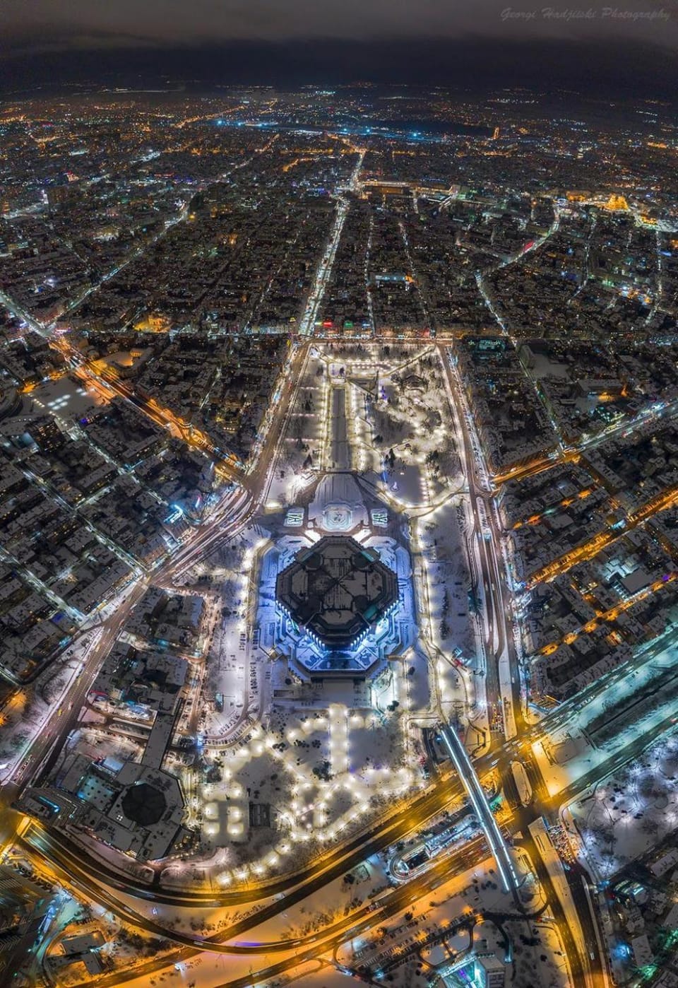 Night, Bird's eye view, City view, Location