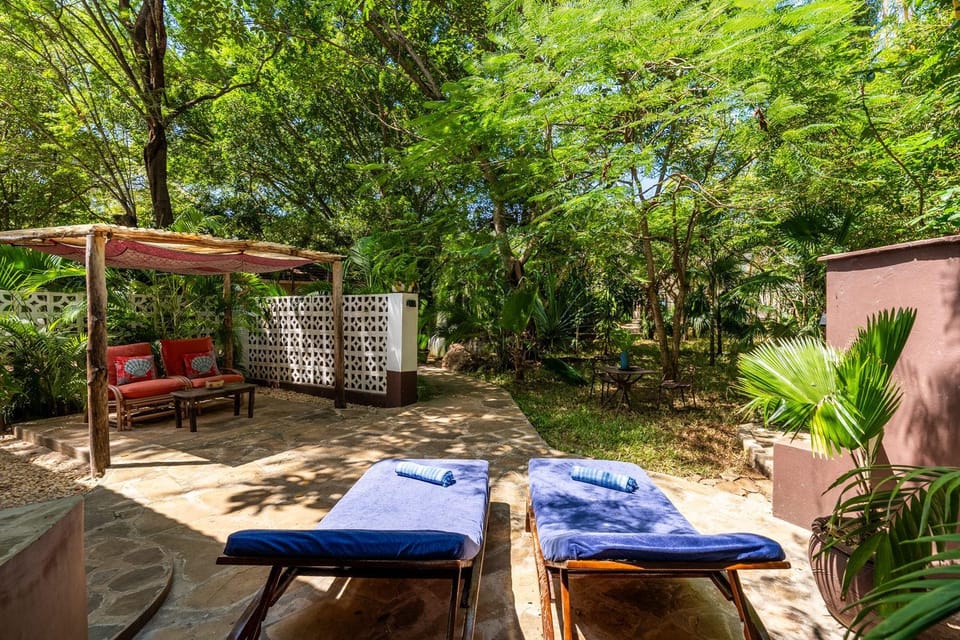 Patio, Natural landscape, Garden view, sunbed