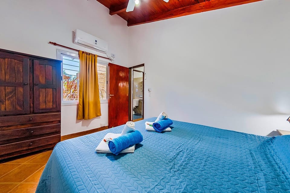 Bed, Inner courtyard view, safe, wardrobe, air conditioner