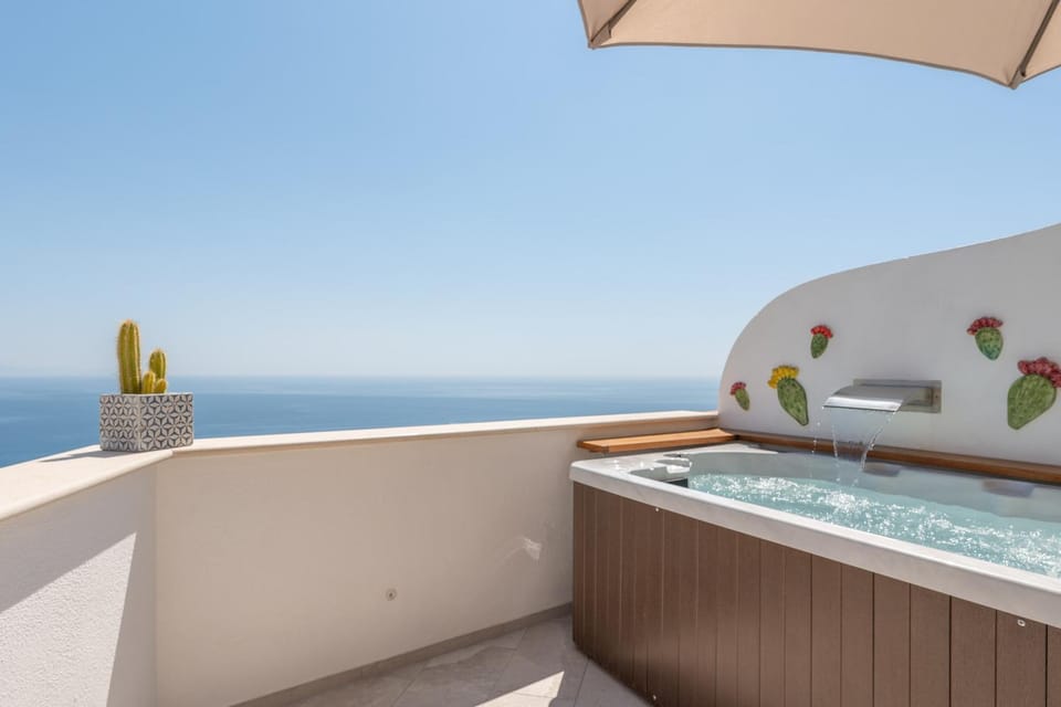 Hot Tub, View (from property/room), Balcony/Terrace, Sea view