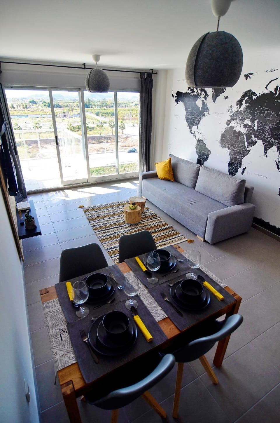 Living room, Seating area, Dining area