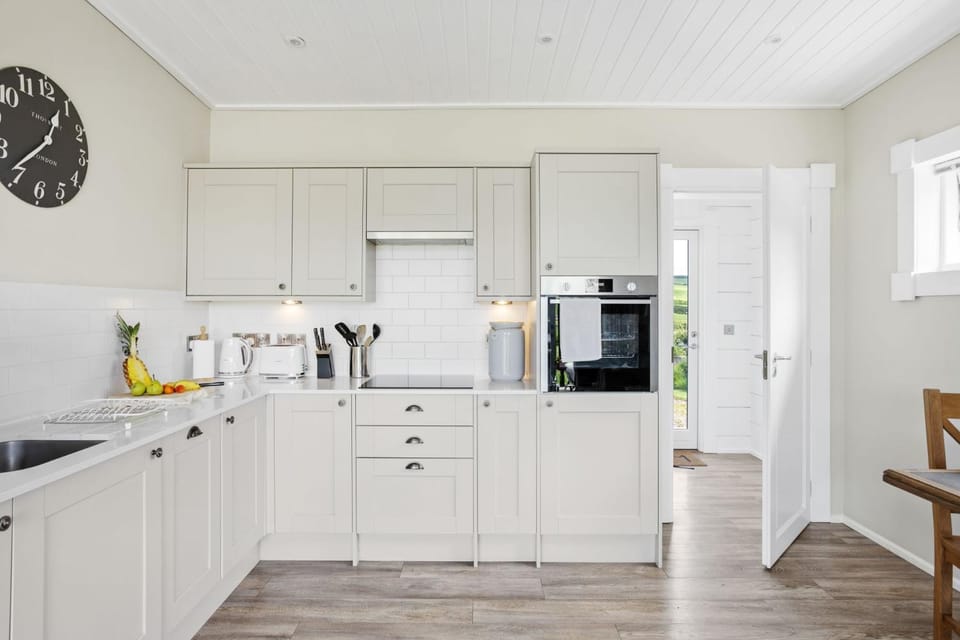 Kitchen or kitchenette, dishwasher, oven, stove