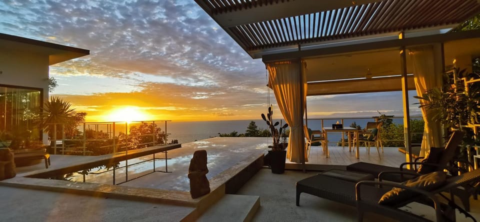Sea view, Swimming pool, Sunset