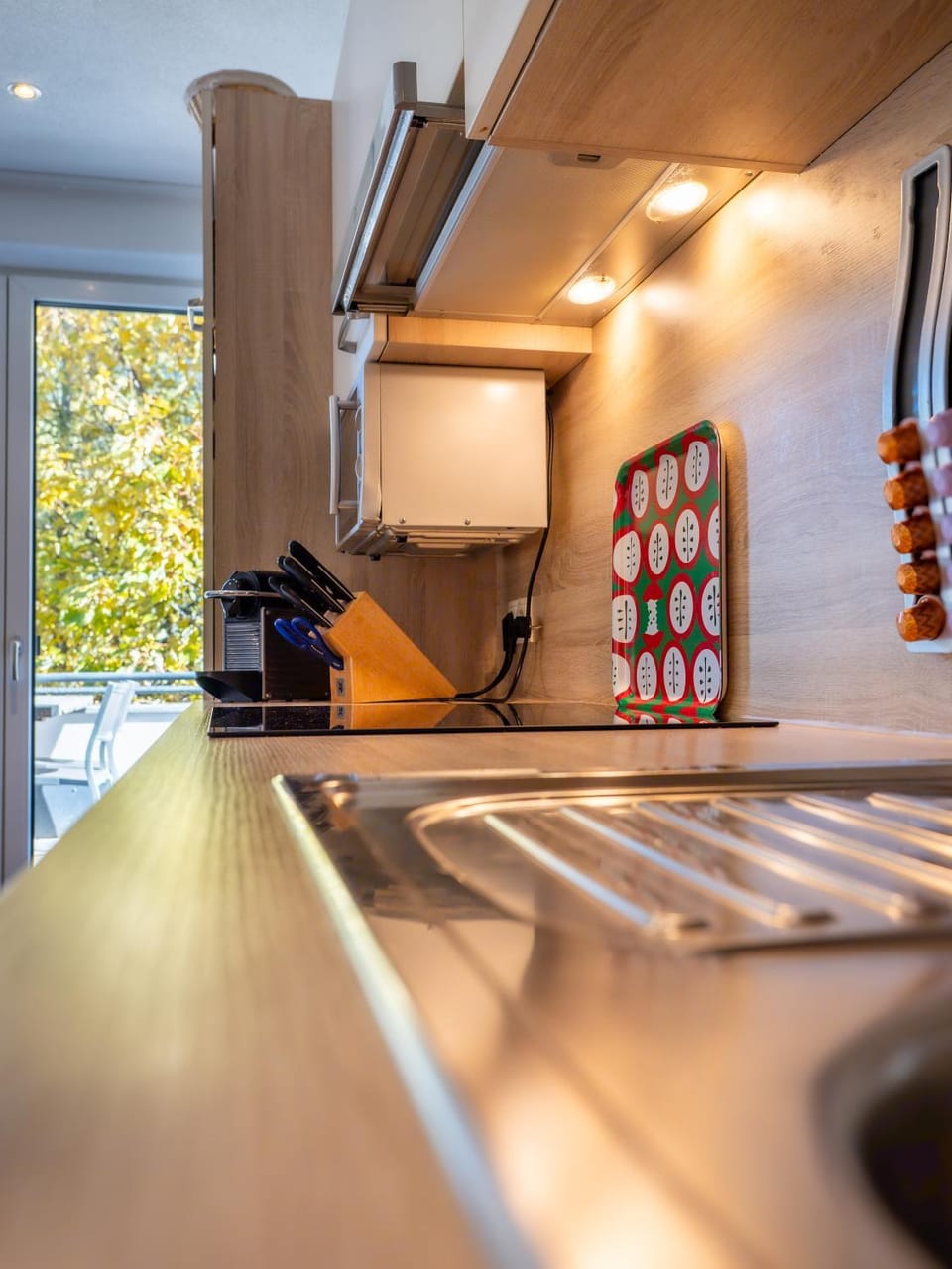 Kitchen or kitchenette, dishwasher, stove