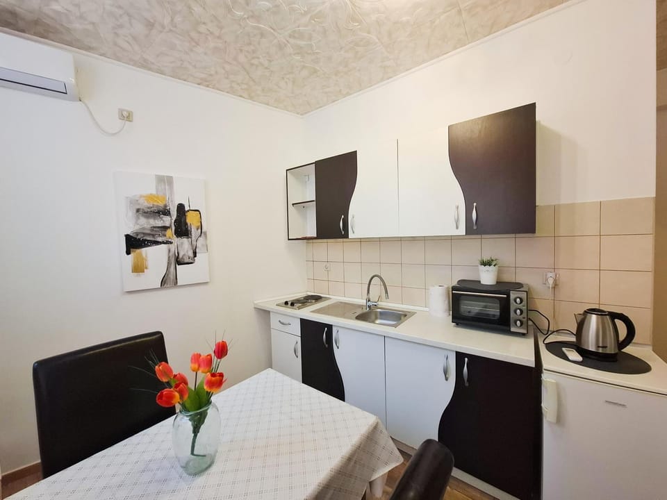 Coffee/tea facilities, Kitchen or kitchenette, air conditioner