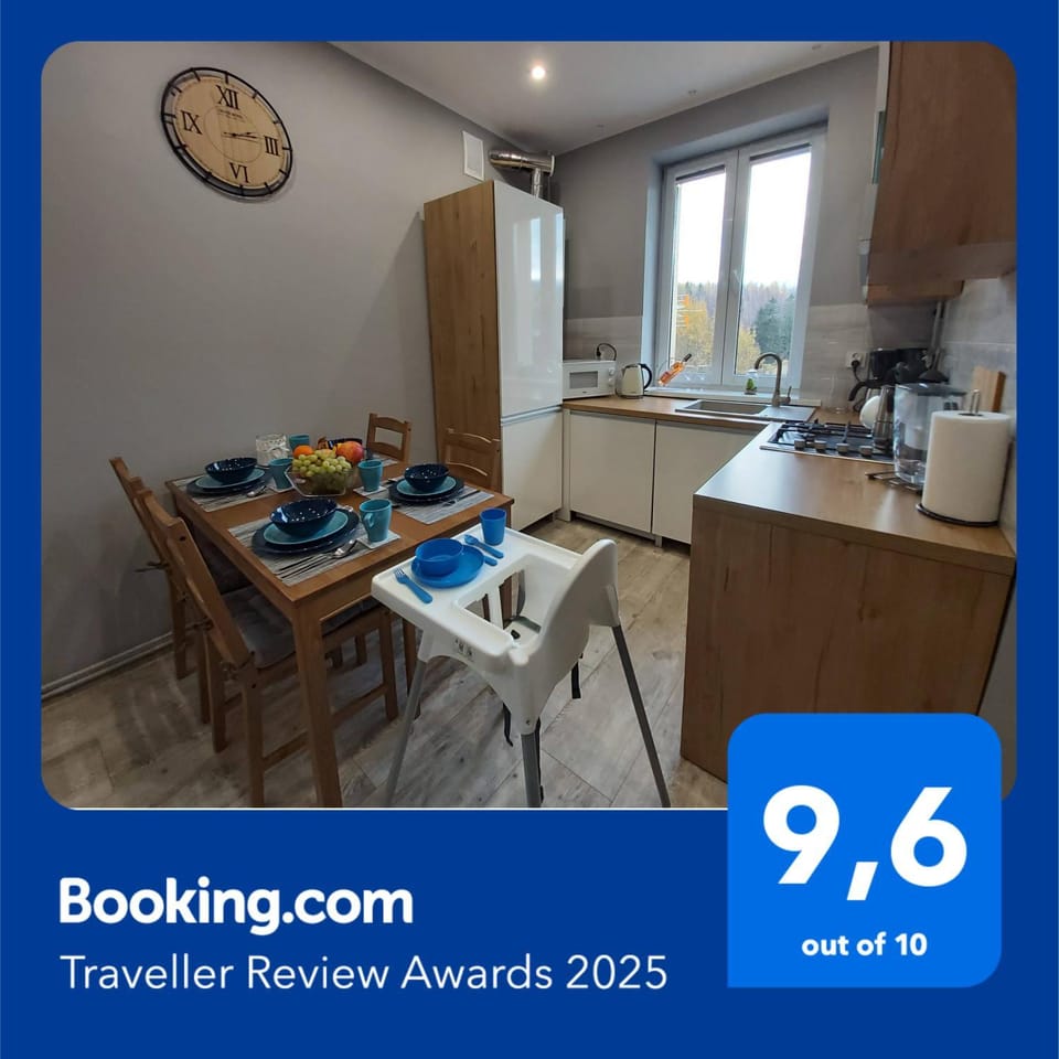 Kitchen or kitchenette, Dining area, Certificate/Award, stove