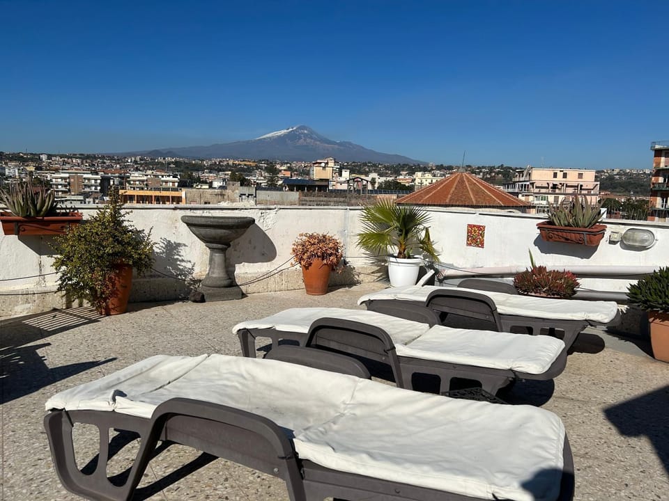 Natural landscape, Balcony/Terrace, Floor plan, City view, Mountain view, sunbed