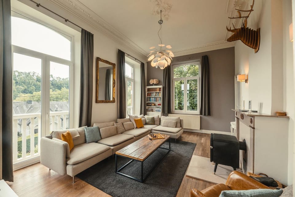 Living room, fireplace