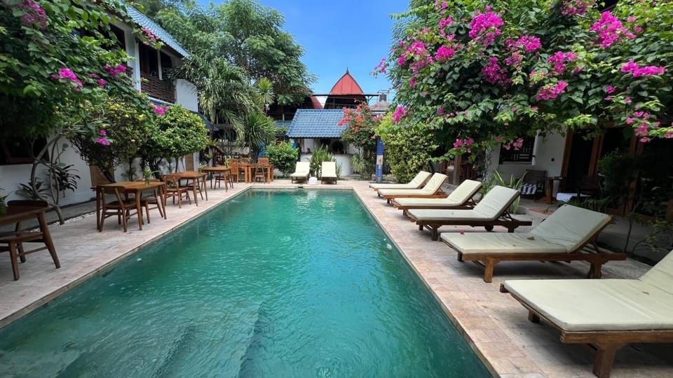 Garden, Swimming pool, sunbed