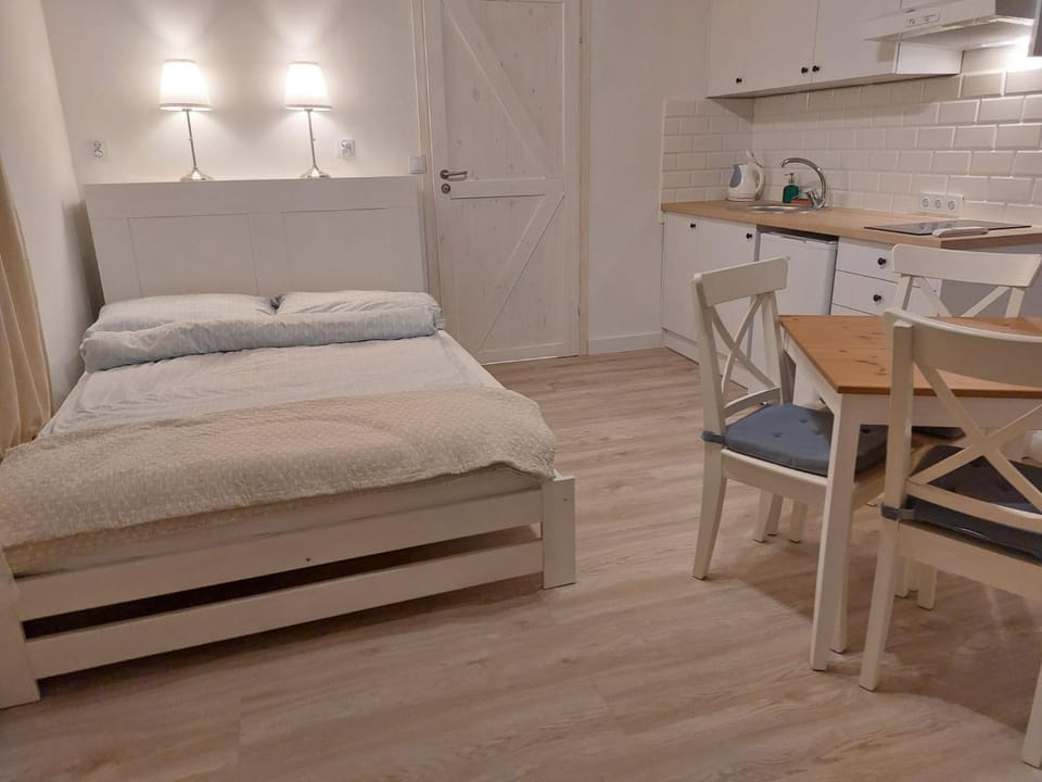 Bed, Kitchen or kitchenette, Photo of the whole room, Dining area, Bedroom