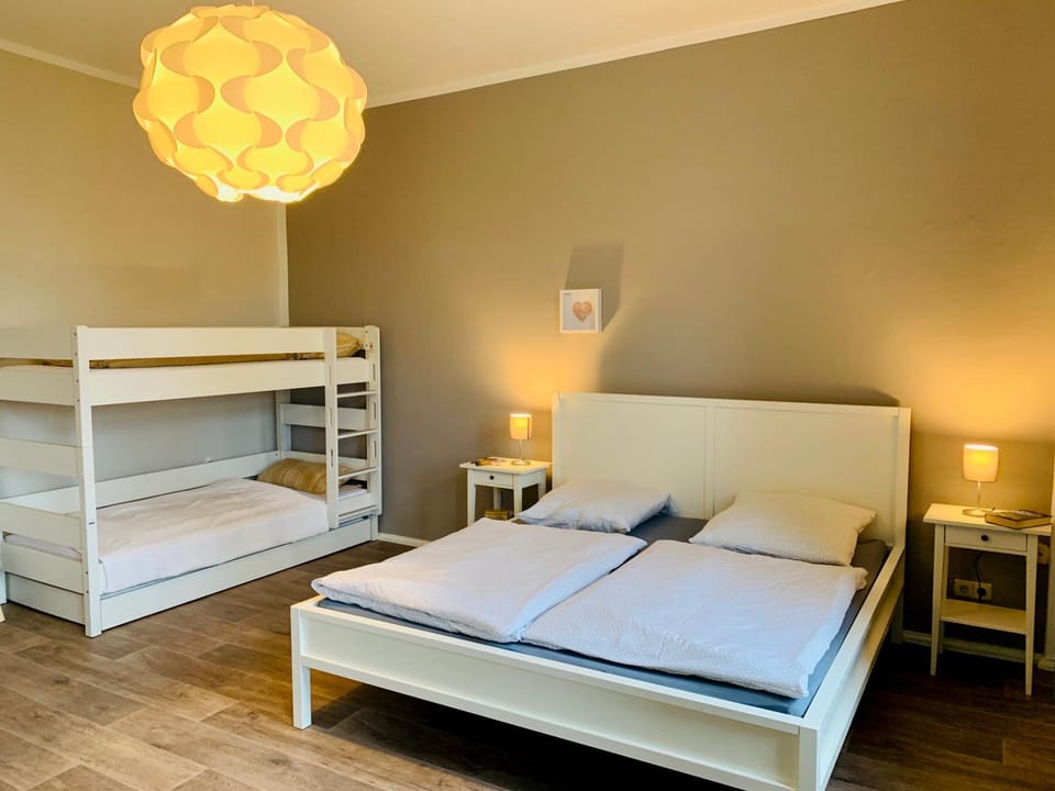 Photo of the whole room, bunk bed