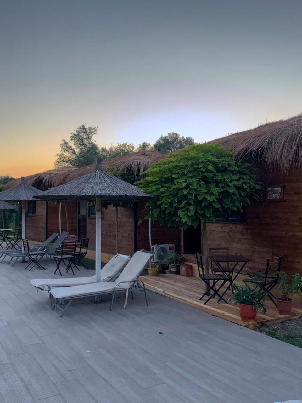 Natural landscape, Pool view, Swimming pool, Sunrise, Sunset, sunbed