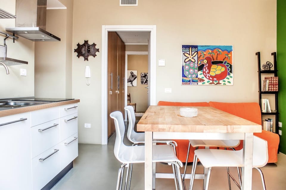 Kitchen or kitchenette, Living room, Dining area