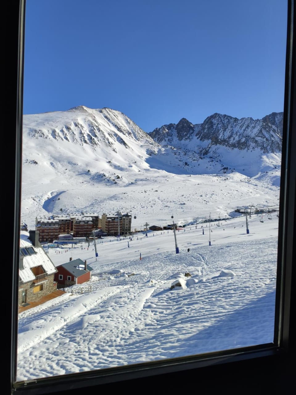 Winter, Skiing, Mountain view