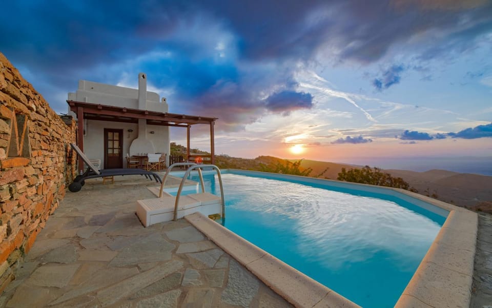 Property building, Sea view, Swimming pool, Sunset