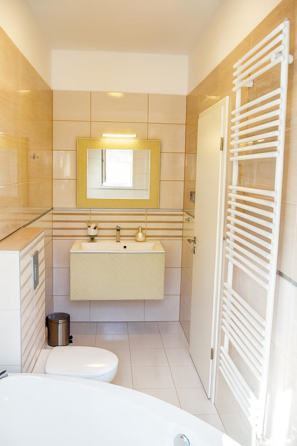 Toilet, Bathroom, Bath, hair dryier, towels