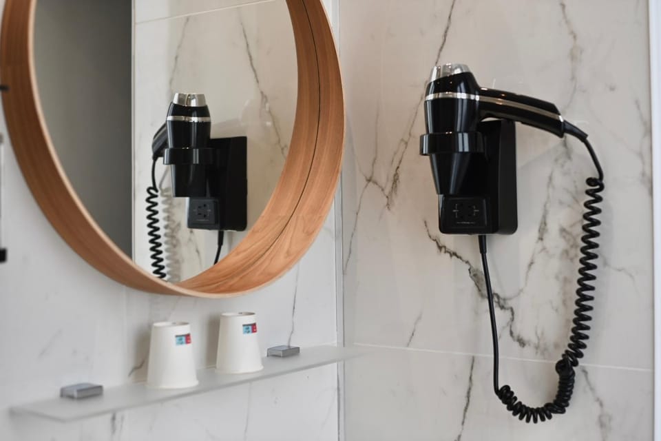 Bathroom, hair dryier
