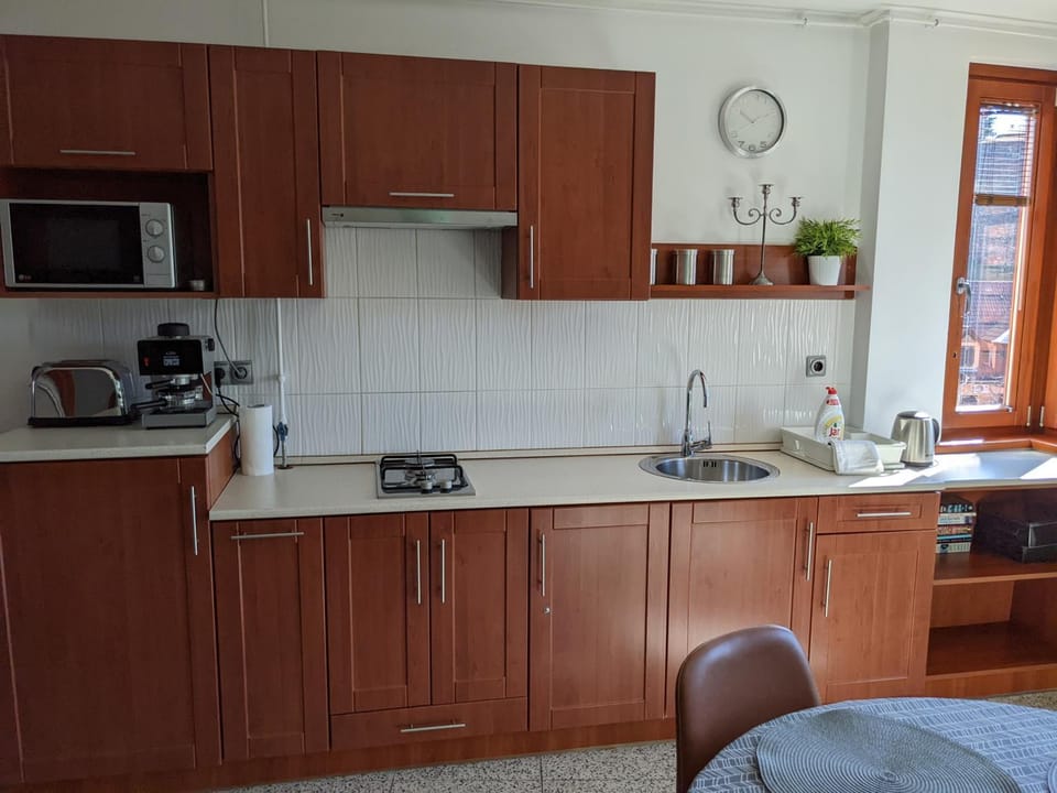 Kitchen or kitchenette, minibar