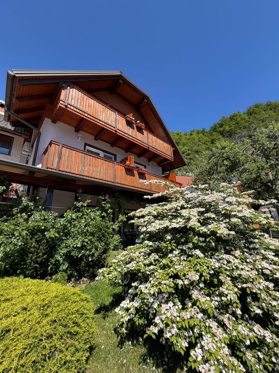 Property building, Day, Garden, View (from property/room), Balcony/Terrace, Garden view