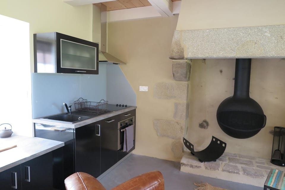 Kitchen or kitchenette, dishwasher, oven, stove