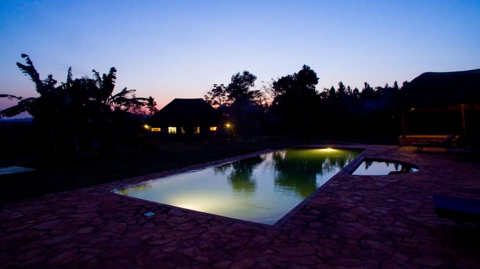 Swimming pool, Sunset