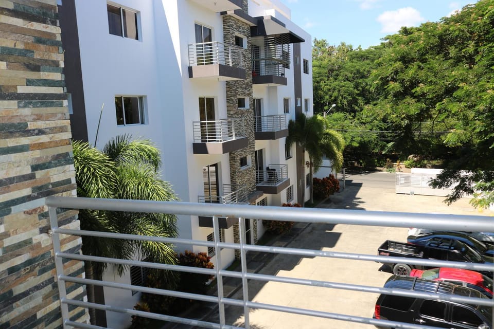 Property building, Day, Neighbourhood, View (from property/room), Balcony/Terrace, Street view, Parking
