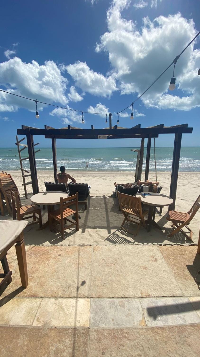 Patio, Day, People, Natural landscape, View (from property/room), Beach, Sea view, group of guests, sunbed