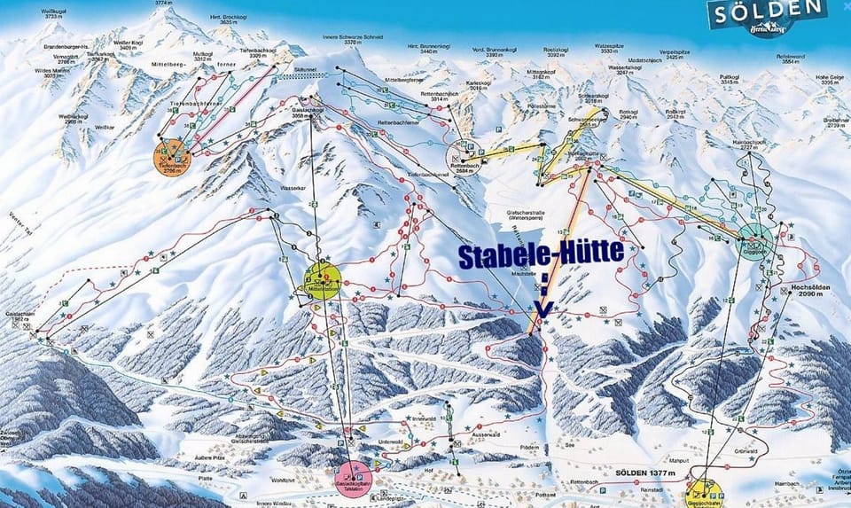 Skiing, Area and facilities