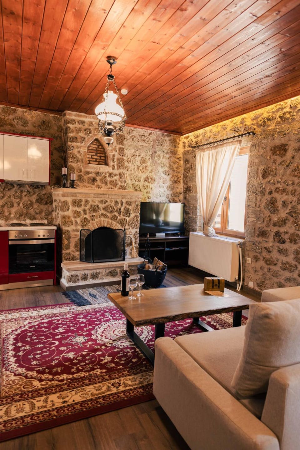 Living room, Seating area, flat iron, kitchen