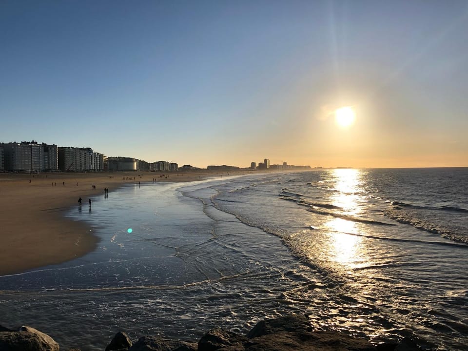 Natural landscape, Beach, Sunset