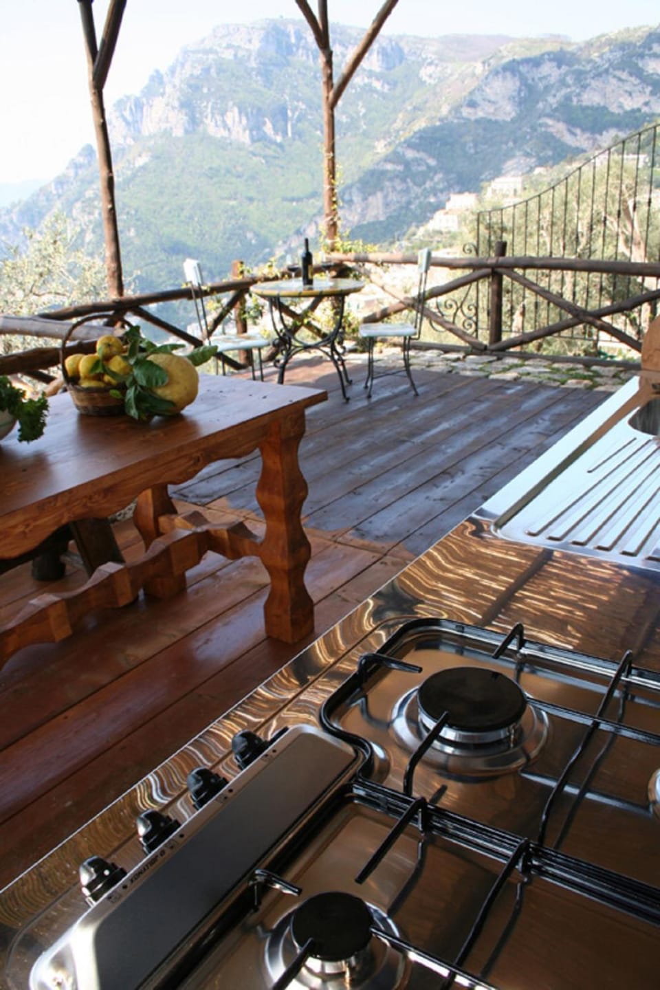 Kitchen or kitchenette, Mountain view, Sea view