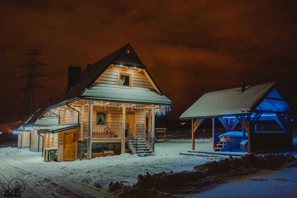 Property building, Night, Winter, Hot Tub