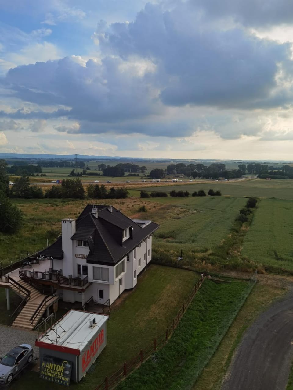 Property building, Neighbourhood, Natural landscape, Bird's eye view