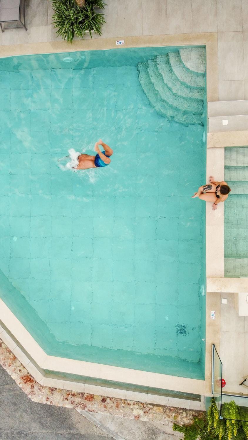 People, Decorative detail, Swimming pool