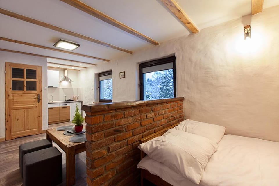Bed, Kitchen or kitchenette, Photo of the whole room, Bedroom