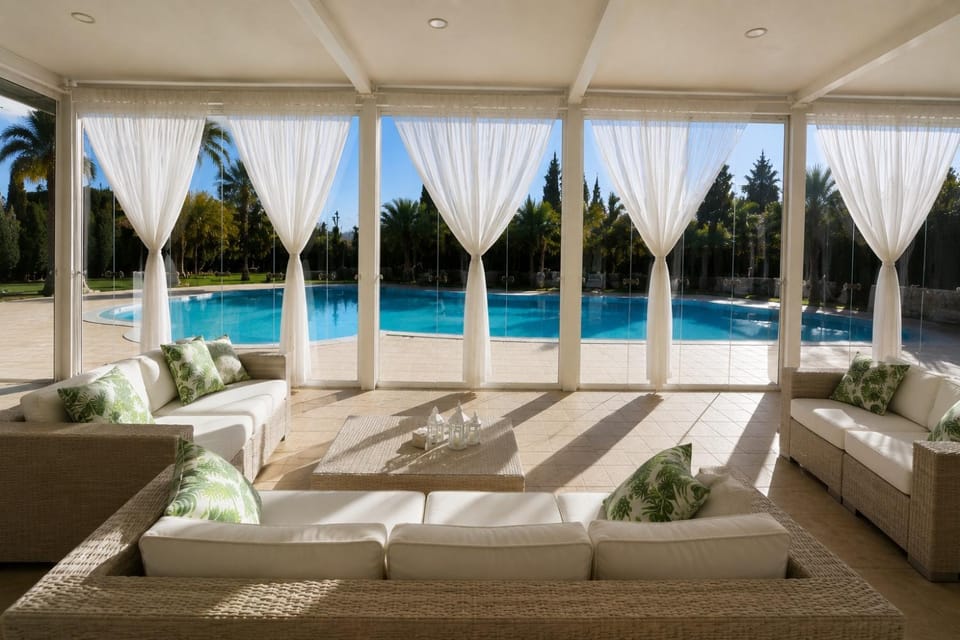 Patio, Garden view, Pool view